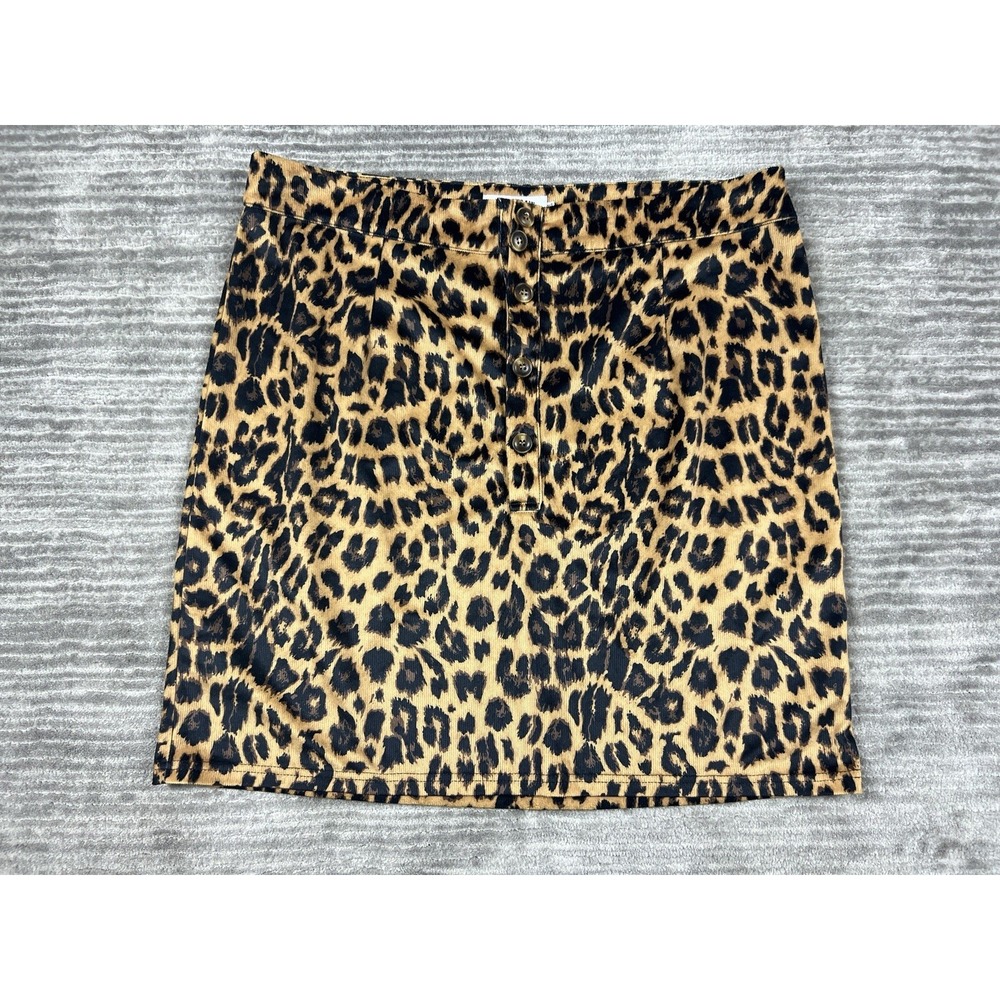 Crazy Train Skirt Womens 3XL Multicolor Animal Print Knee Length Corduroy NWT‎